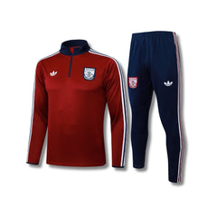 Arsenal Burgundy/White Tracksuit - front view