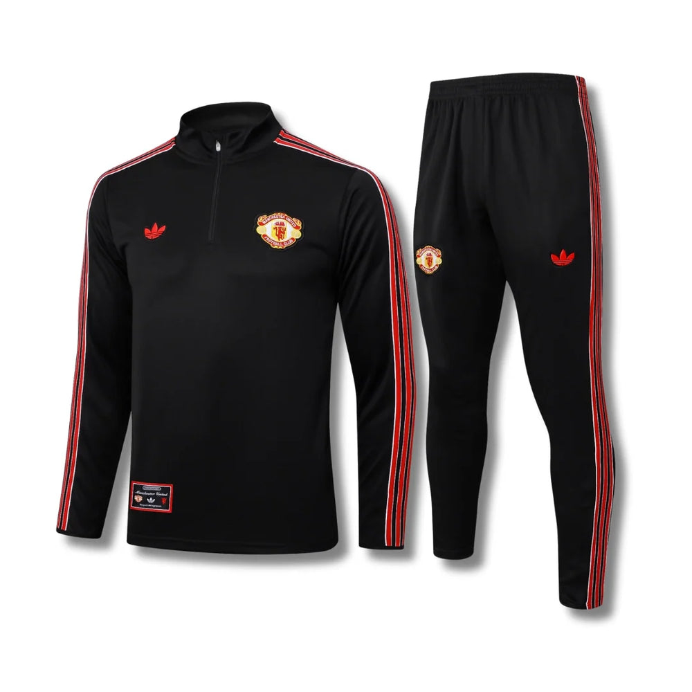 Manchester United Black/Red Tracksuit