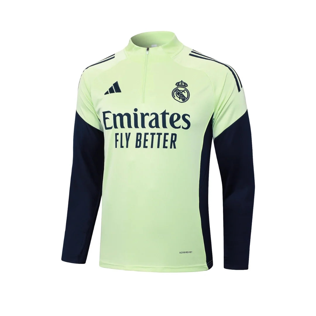 Real Madrid Black/Lime Tracksuit - back view