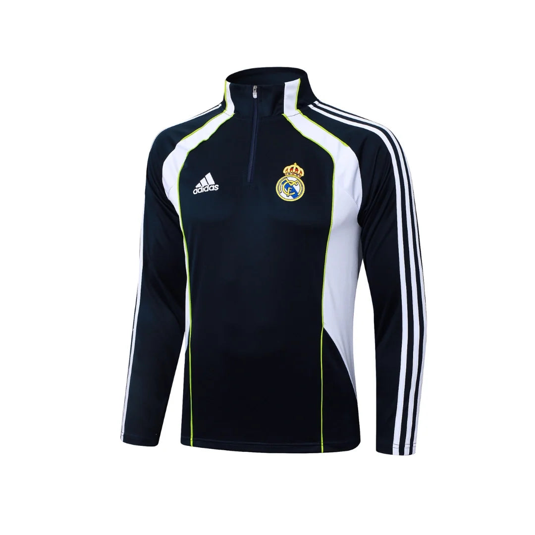 Real Madrid Black/White Tracksuit - back view