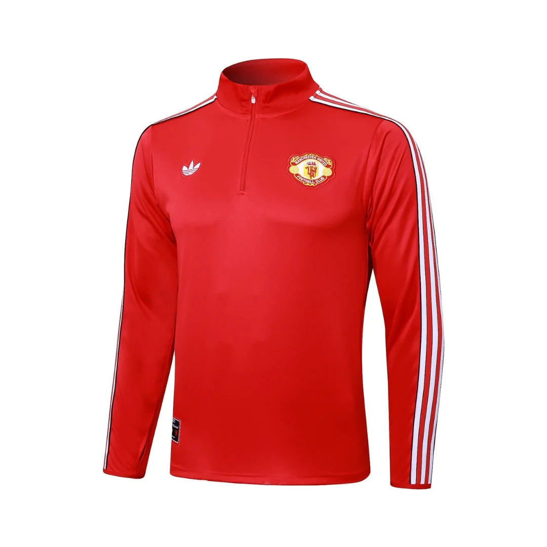 Manchester United Red/White Tracksuit - back view