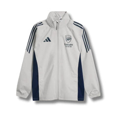Arsenal White/Navy Windbreaker - front view