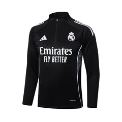 Real Madrid Black/White Tracksuit - back view