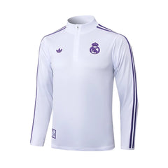 Real Madrid White/Purple Tracksuit - back view