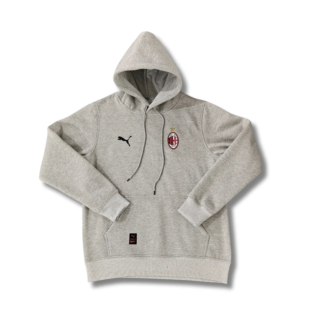 Ac Milan Grey Hoodie - front view