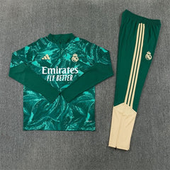 Real Madrid Olive TrackSuit - front view