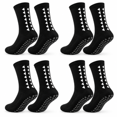 Grip Black Socks 4 PAIRS - front view