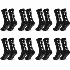 Grip Black Socks 8 PAIRS - front view