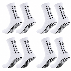 Grip White Socks 4 PAIRS - front view